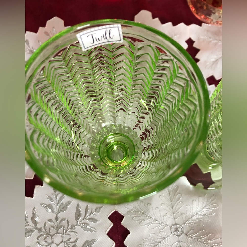 VTG Godinger Twill Emerald Wine goblets - Picture 2 of 7